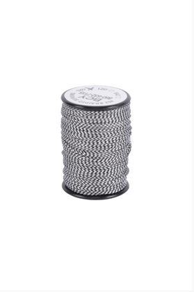 BCY 62 Braided  Center Serving White / Black - .018 - afb. 1
