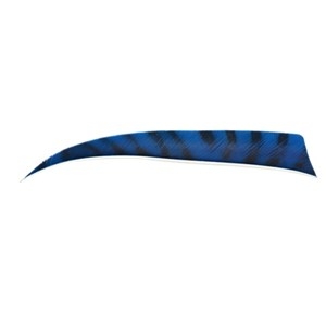 Natuur kalkoen  Veren 4" RW Zebra Shield Blauw - afb. 1