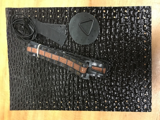 .Raven Rock Croco Rug koker Zelfbouw-zwart - afb. 1