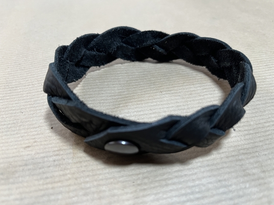 .Raven Rock Gevlochten lederen armband Leder 1x Zwart 25cm verzenden - afb. 2