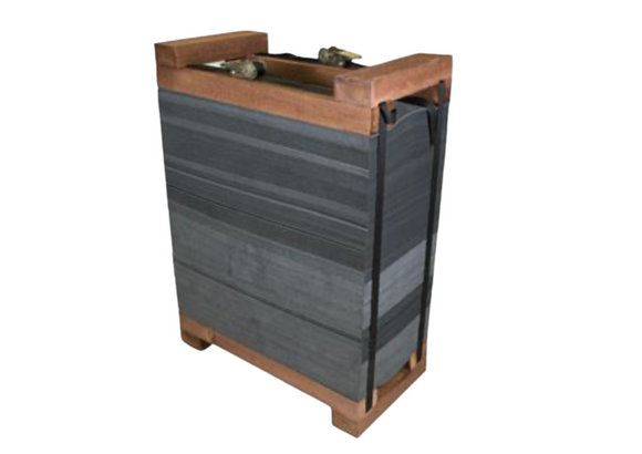 .Raven Rock laagjes foam doelpak met houten frame 60x60x30 met ratel spanbanden - afb. 1