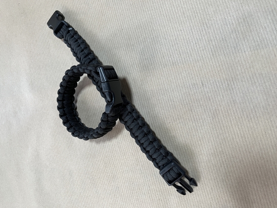 .Raven Rock Paracoard armband Kunststof Zwart 25cm totale lengte - afb. 1