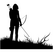 .Raven Rock Wild Life Runderlap  met afbeelding "Bow Hunter" - afb. 1