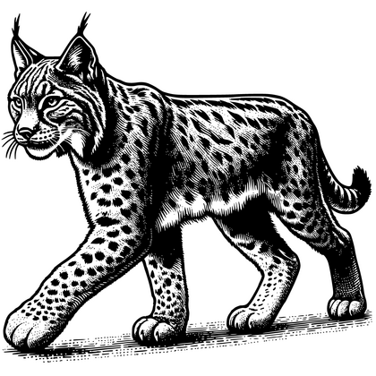 .Raven Rock Wild Life Runderlap  met afbeelding "Lynx " - afb. 1