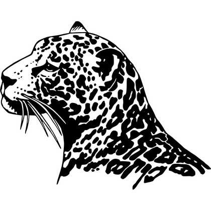 .Raven Rock Wild Life Runderlap  met afbeelding "Panter kop 2" - afb. 1
