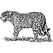 .Raven Rock Wild Life Runderlap  met afbeelding "Panter lopend  " - afb. 1